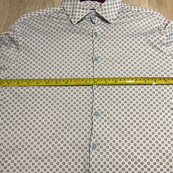 Stone Rose Long Sleeve Button Down 100% Cotton Shirt Size 2 Small Blue White - Picture 5 of 11